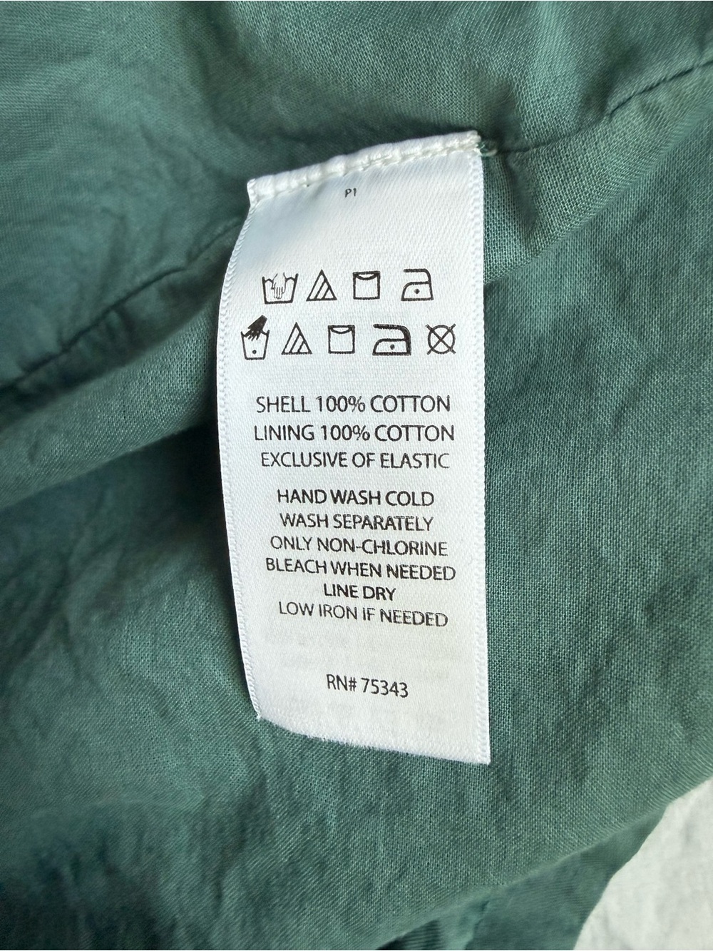 Cynthia Rowley Cotton Dress Sz 12 Green and White Floral - Picture 5 of 5